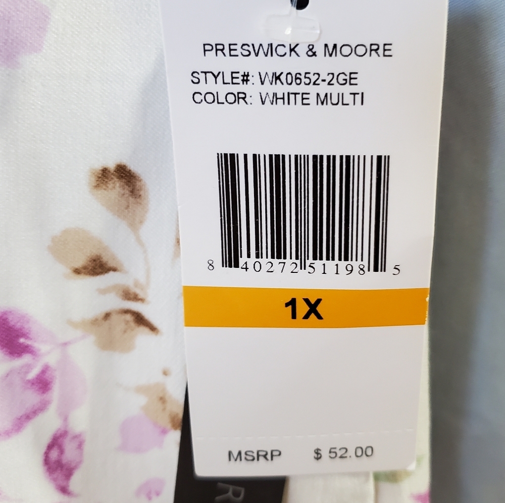 Preswick And Moore Floral Skort Size 1x - Picture 4 of 11